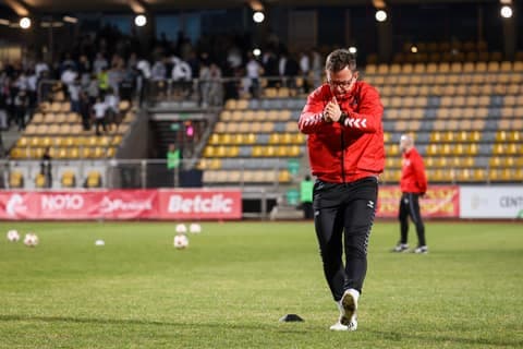 Football. Betclic I Liga. Pogon Grodzisk Mazowiecki - Polonia Warszawa. 14.03.2026