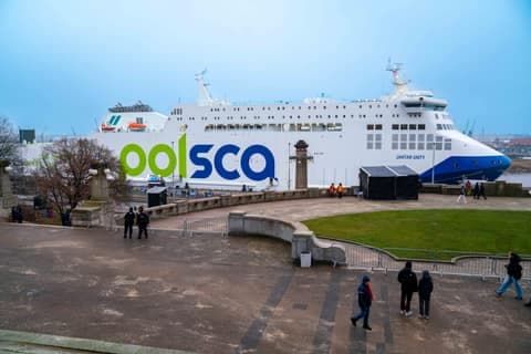 Christening of the new ferry Jantar Unity. Szczecin. 17.01.2026