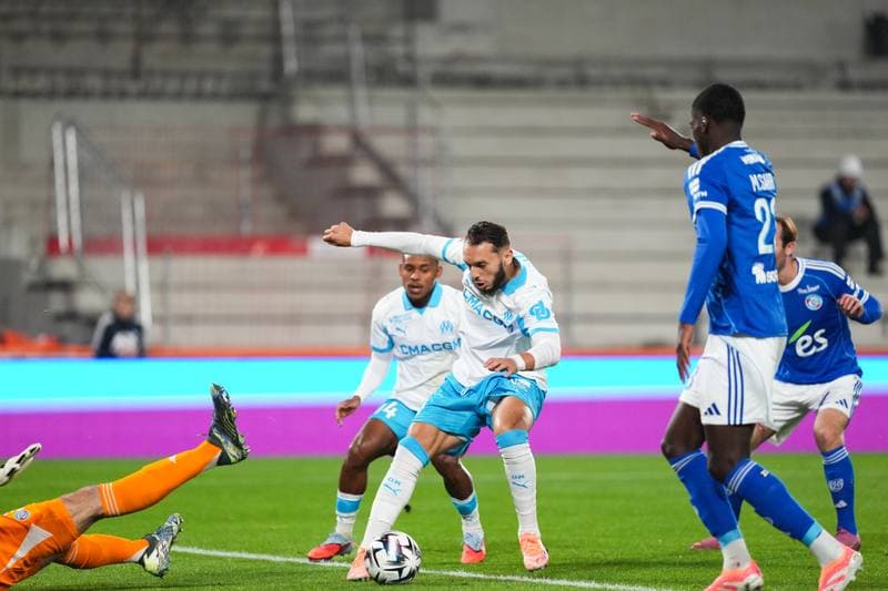 Football. Ligue 1. RC Strasbourg Alsace - Olympique de Marseille. 26.09.2025