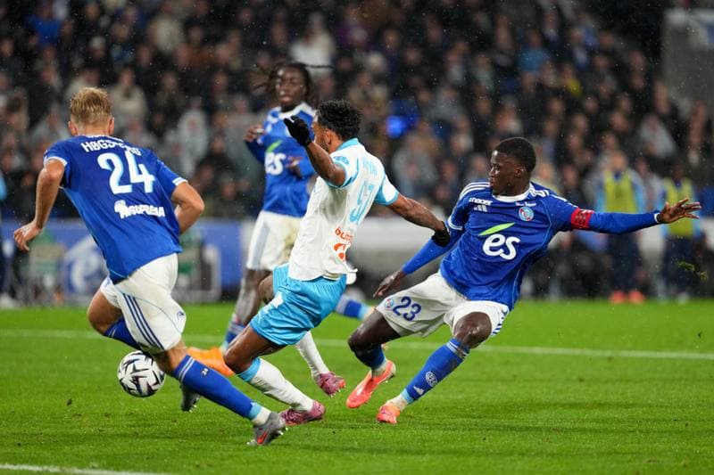 Football. Ligue 1. RC Strasbourg Alsace - Olympique de Marseille. 26.09.2025