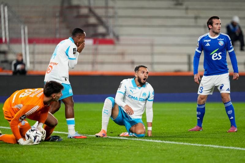 Football. Ligue 1. RC Strasbourg Alsace - Olympique de Marseille. 26.09.2025