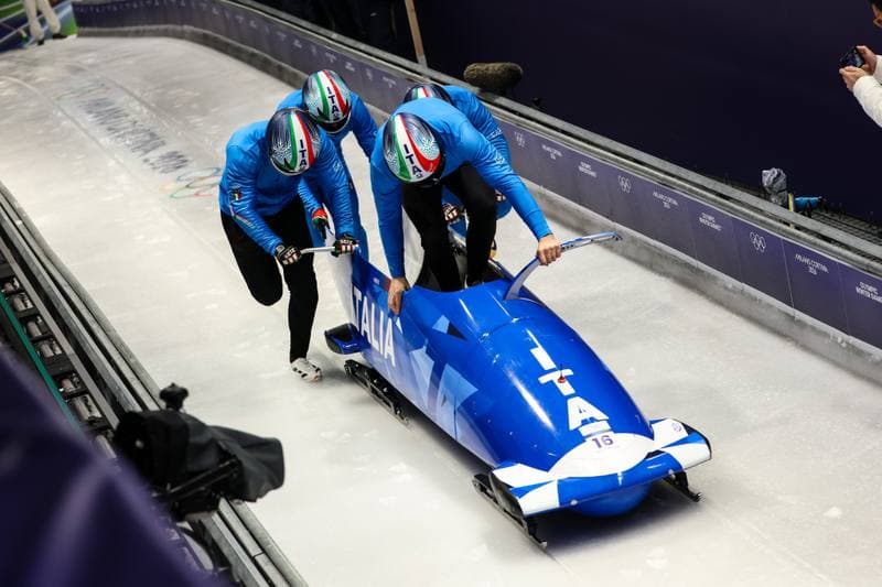 Bobsleigh. XXV Olympic Winter Games. Official Training. 19.02.2026