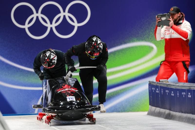 Bobsleigh. XXV Olympic Winter Games. Official Training. 19.02.2026