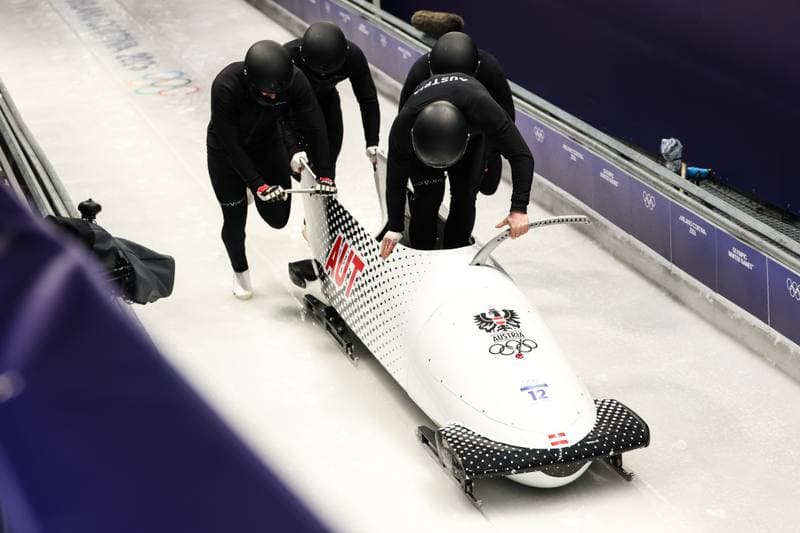 Bobsleigh. XXV Olympic Winter Games. Official Training. 19.02.2026