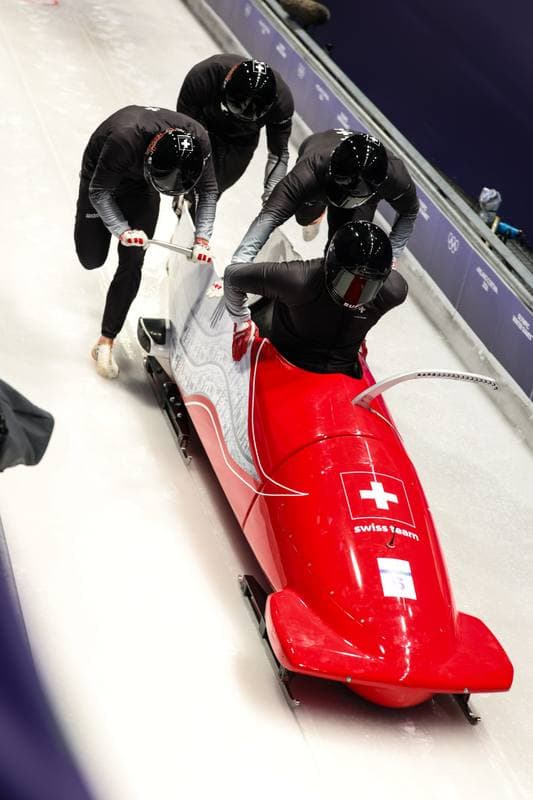 Bobsleigh. XXV Olympic Winter Games. Official Training. 19.02.2026