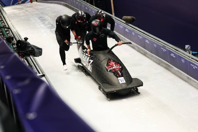 Bobsleigh. XXV Olympic Winter Games. Official Training. 19.02.2026