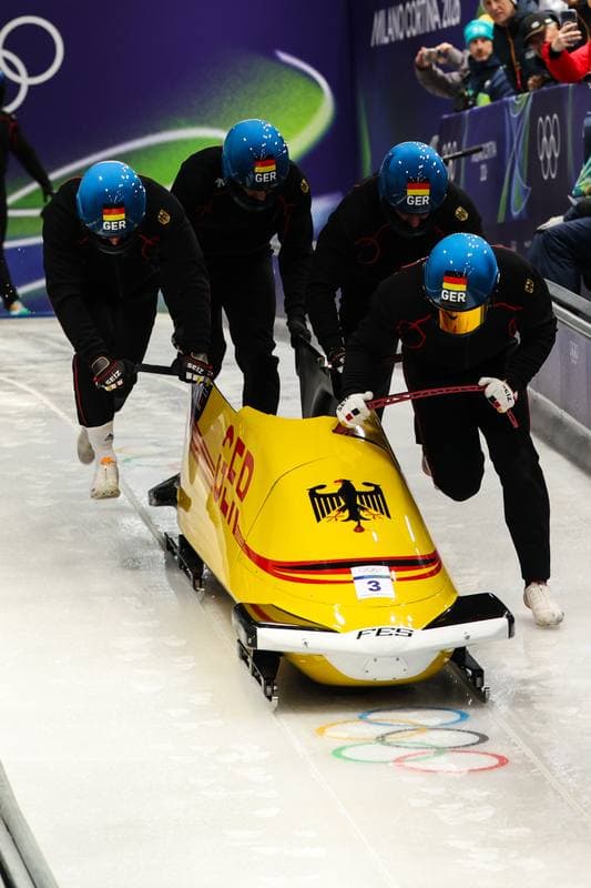 Bobsleigh. XXV Olympic Winter Games. Official Training. 19.02.2026