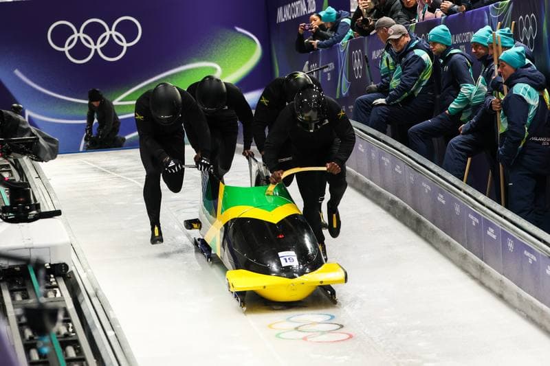 Bobsleigh. XXV Olympic Winter Games. Official Training. 19.02.2026