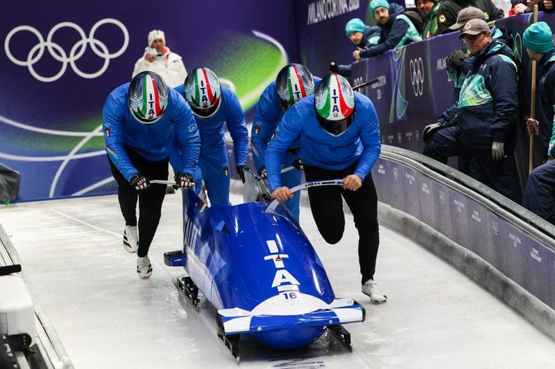 Bobsleigh. XXV Olympic Winter Games. Official Training. 19.02.2026