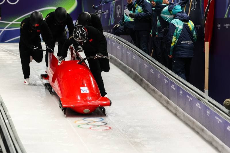 Bobsleigh. XXV Olympic Winter Games. Official Training. 19.02.2026