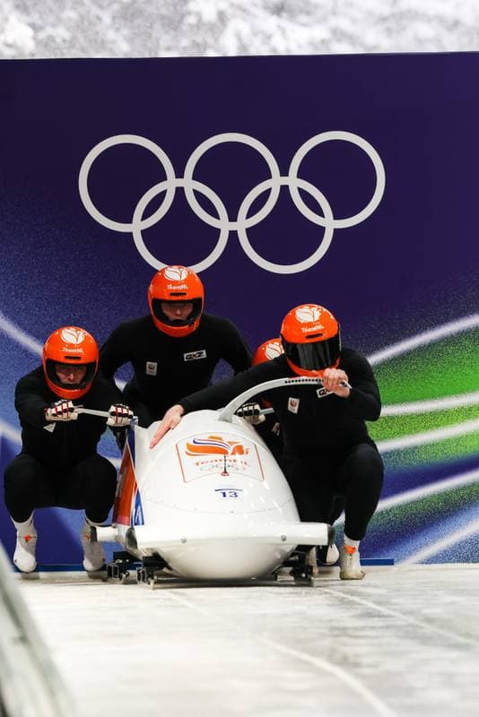 Bobsleigh. XXV Olympic Winter Games. Official Training. 19.02.2026