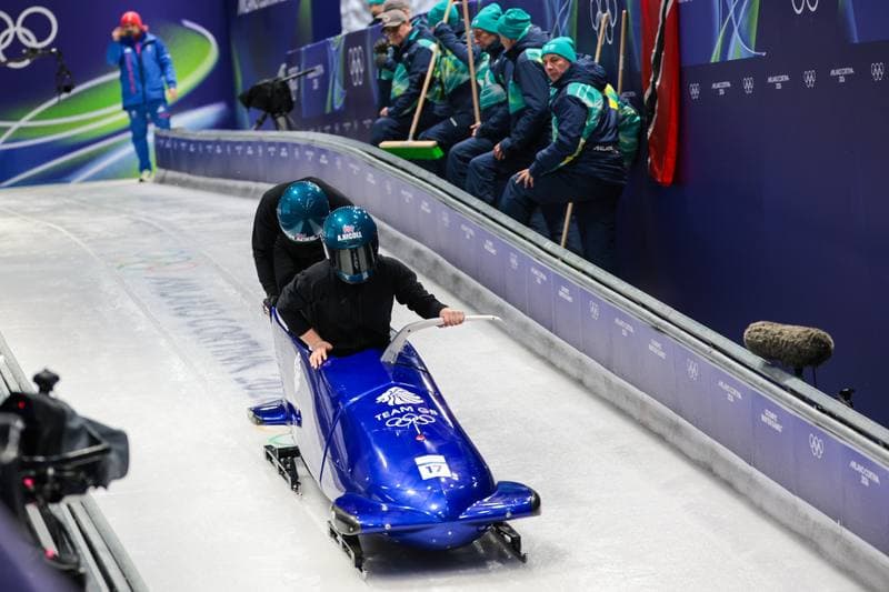 Bobsleigh. XXV Olympic Winter Games. Official Training. 19.02.2026