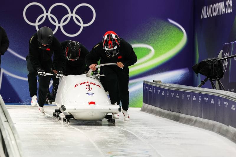 Bobsleigh. XXV Olympic Winter Games. Official Training. 19.02.2026