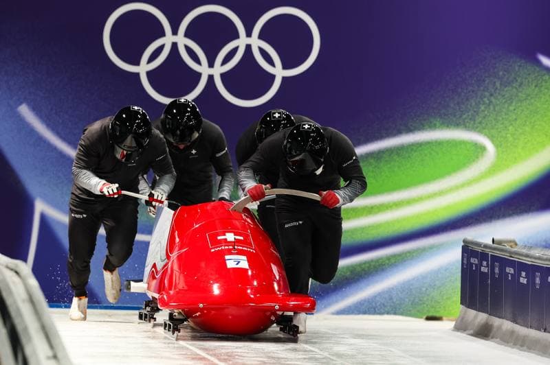 Bobsleigh. XXV Olympic Winter Games. Official Training. 19.02.2026