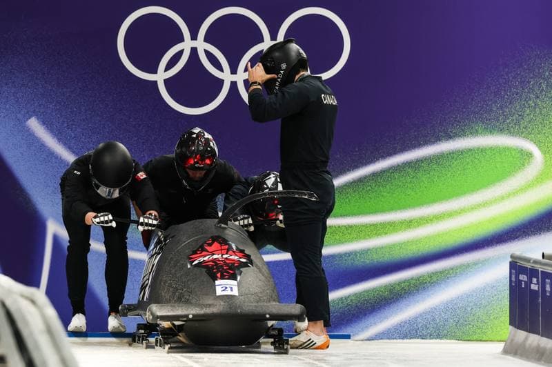 Bobsleigh. XXV Olympic Winter Games. Official Training. 19.02.2026
