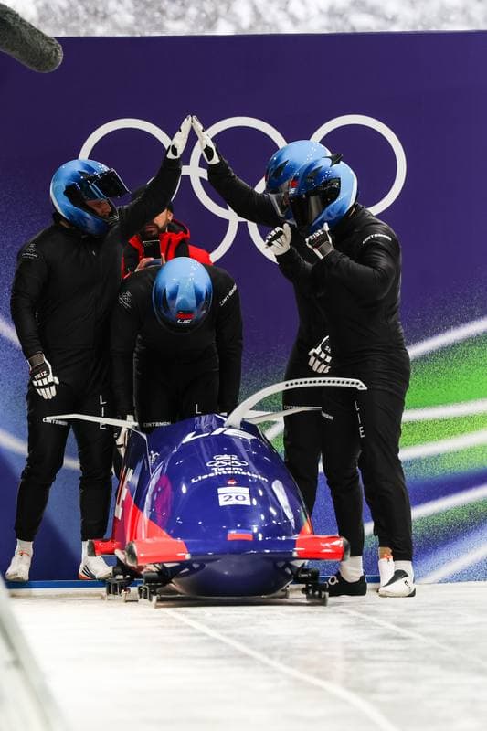 Bobsleigh. XXV Olympic Winter Games. Official Training. 19.02.2026