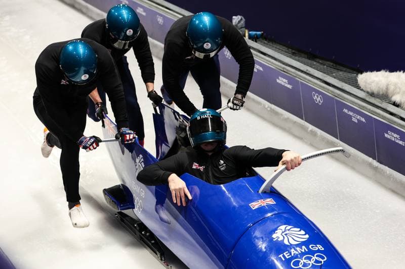 Bobsleigh. XXV Olympic Winter Games. Official Training. 19.02.2026