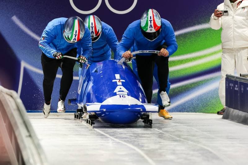 Bobsleigh. XXV Olympic Winter Games. Official Training. 19.02.2026