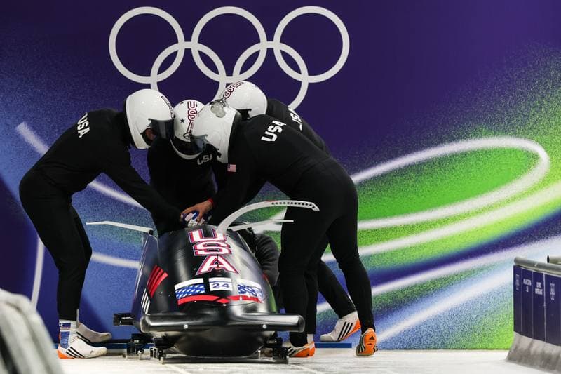 Bobsleigh. XXV Olympic Winter Games. Official Training. 19.02.2026