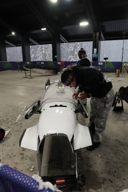 Bobsleigh. XXV Olympic Winter Games. Official Training. 19.02.2026