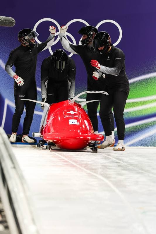 Bobsleigh. XXV Olympic Winter Games. Official Training. 19.02.2026