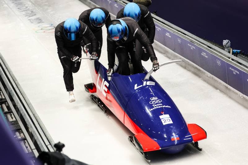 Bobsleigh. XXV Olympic Winter Games. Official Training. 19.02.2026
