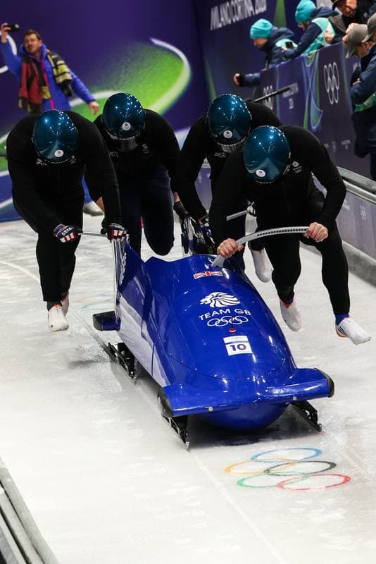 Bobsleigh. XXV Olympic Winter Games. Official Training. 19.02.2026