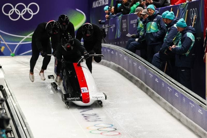 Bobsleigh. XXV Olympic Winter Games. Official Training. 19.02.2026