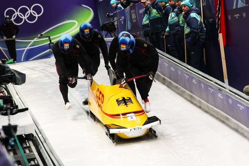 Bobsleigh. XXV Olympic Winter Games. Official Training. 19.02.2026