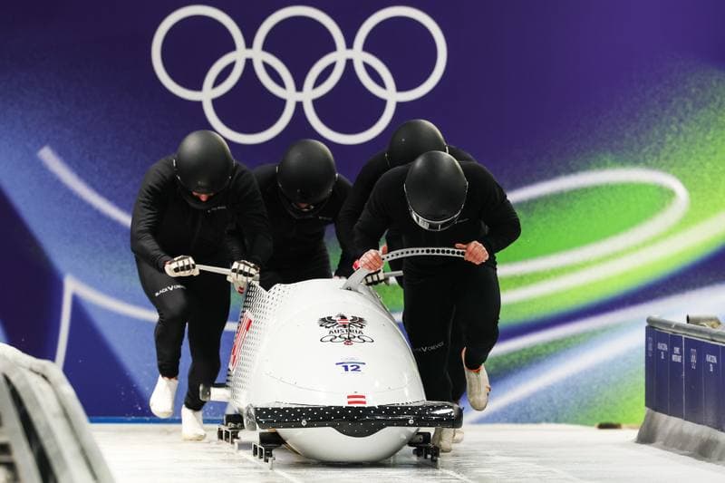 Bobsleigh. XXV Olympic Winter Games. Official Training. 19.02.2026