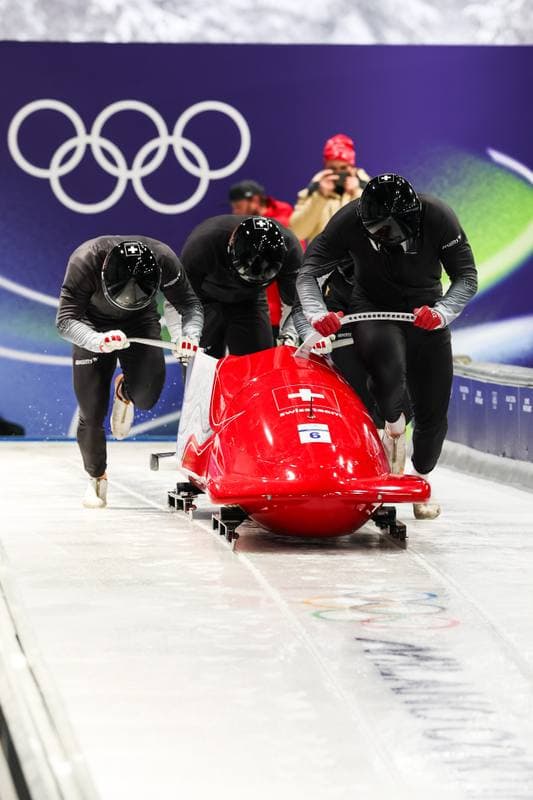Bobsleigh. XXV Olympic Winter Games. Official Training. 19.02.2026