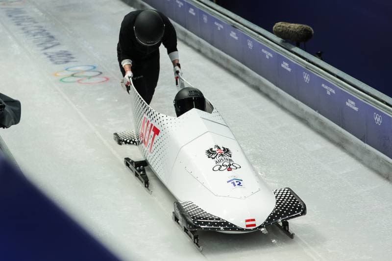 Bobsleigh. XXV Olympic Winter Games. Official Training. 19.02.2026