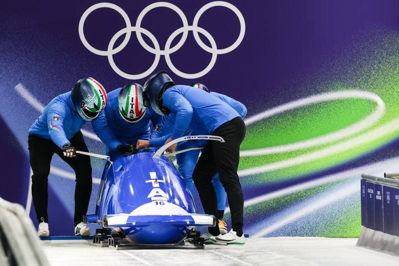 Bobsleigh. XXV Olympic Winter Games. Official Training. 19.02.2026
