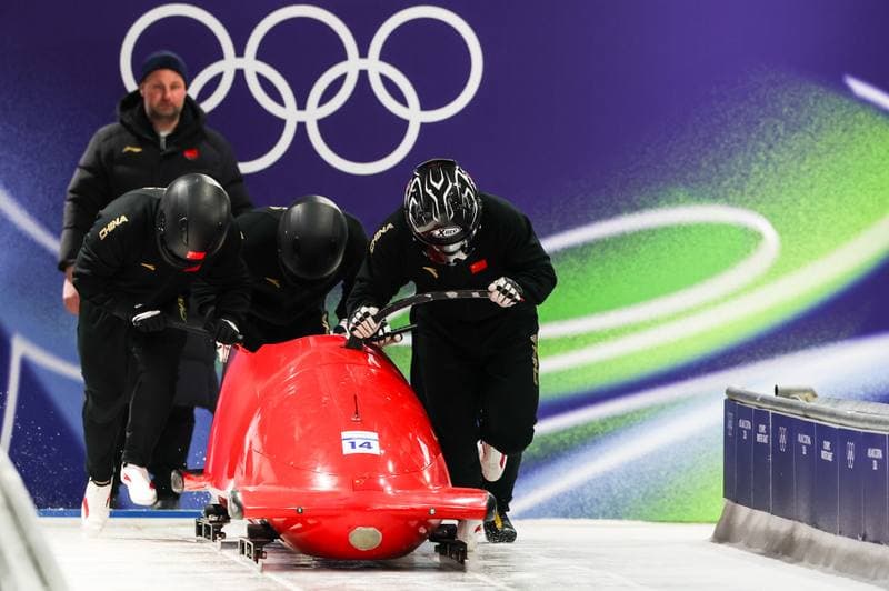 Bobsleigh. XXV Olympic Winter Games. Official Training. 19.02.2026