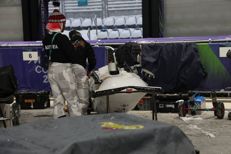 Bobsleigh. XXV Olympic Winter Games. Official Training. 19.02.2026