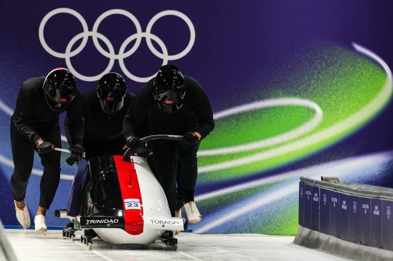 Bobsleigh. XXV Olympic Winter Games. Official Training. 19.02.2026