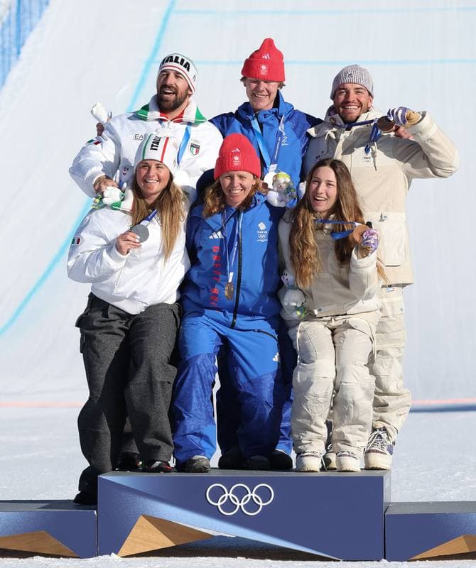 Snowboard. Olympic Winter Games Milano-Cortina 2026. Mixed Team Snowboard Cross. 10.02.2026