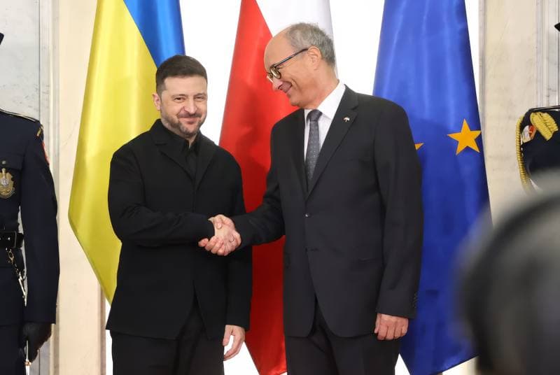 President of Ukraine Volodymyr Zelensky. Meeting with Wlodzimierz Czarzasty. 19.12.2025