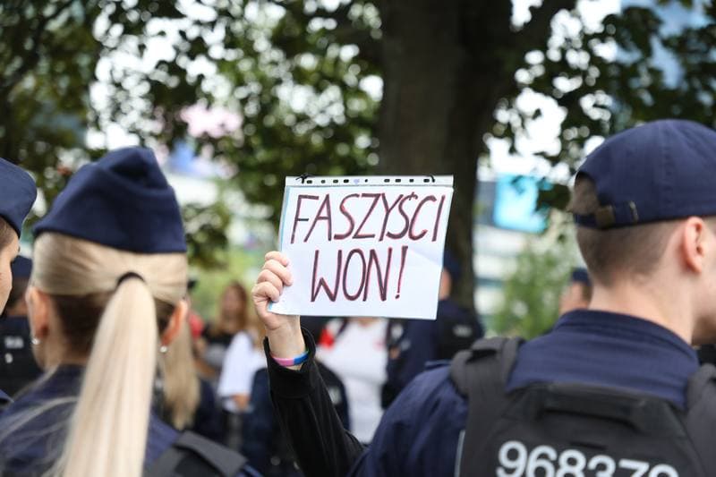 March under the slogan STOP IMMIGRATION. Warsaw. 19.07.2025