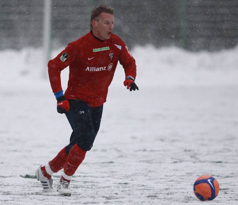 Football. Sparing. Gornik Zabrze - Gornik Zabrze juniorzy. 20.01.2009
