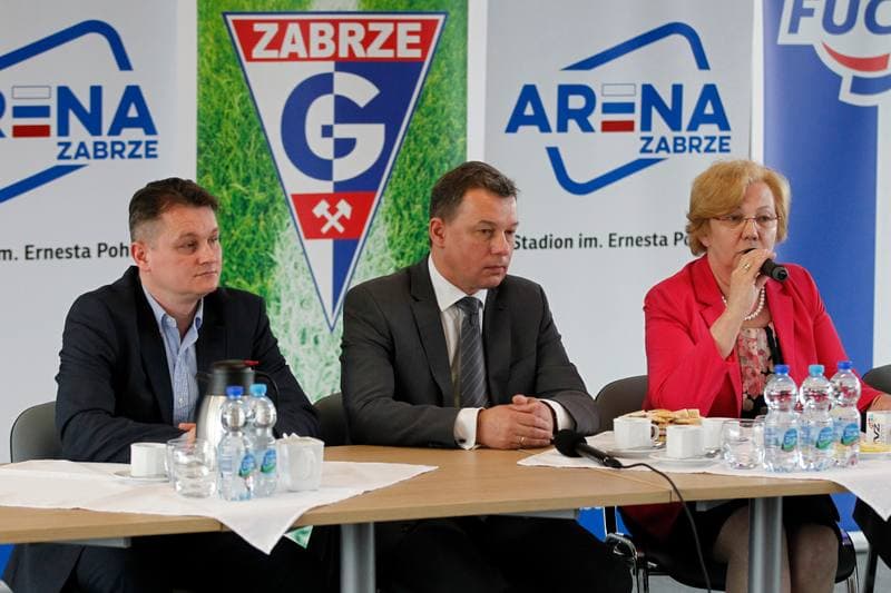 Football. Gornik Zabrze. Press Conference. 27.05.2016