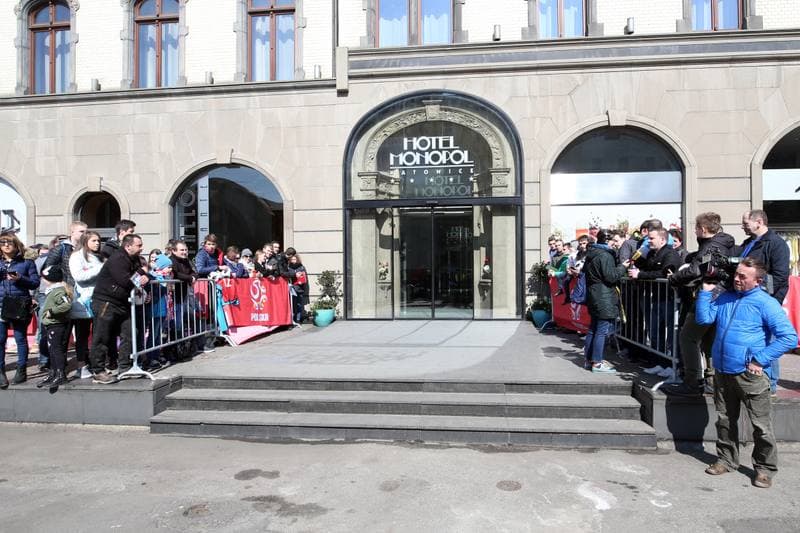 Football. Poland national team. Arrival. 25.03.2018