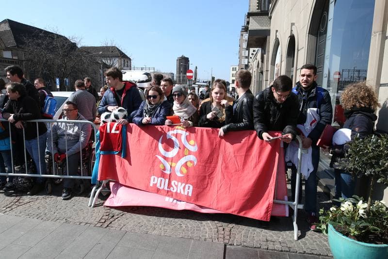 Football. Poland national team. Arrival. 25.03.2018