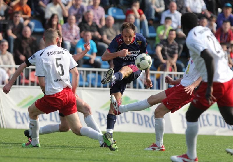 Football. I liga. Odra Wodzislaw - Kolejarz Stroze. 23.04.2011