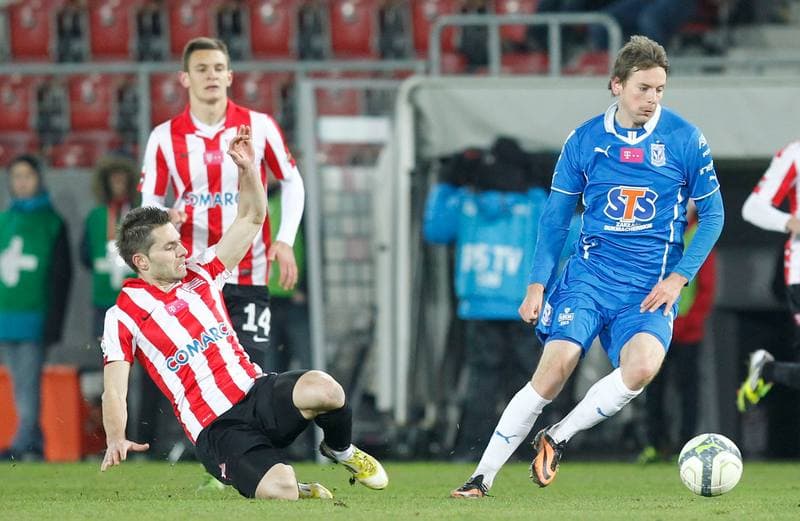 Football. T-Mobile Ekstraklasa. Cracovia Krakow - Lech Poznan. 25.11.2013