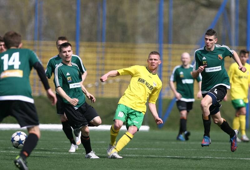 Football. Liga Okregowa. Rozwoj II Katowice - Gornik MK Katowice. 12.04.2015