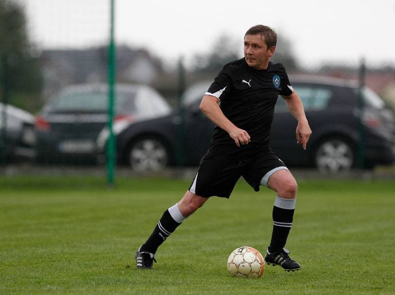 Football. Friendly Match. Strazak Mikolow - Reprezentacja Slaska Oldboyow. 09.09.2014