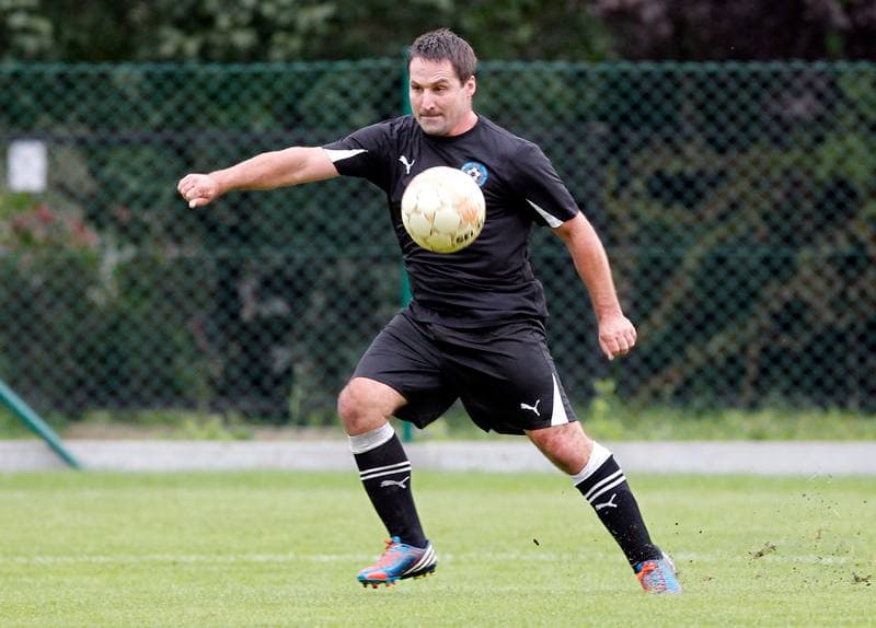 Football. Friendly Match. Strazak Mikolow - Reprezentacja Slaska Oldboyow. 09.09.2014