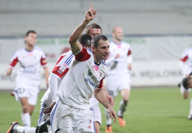 Football. T-Mobile Ekstraklasa. Gornik Zabrze - Zawisza Bydgoszcz. 29.04.2015