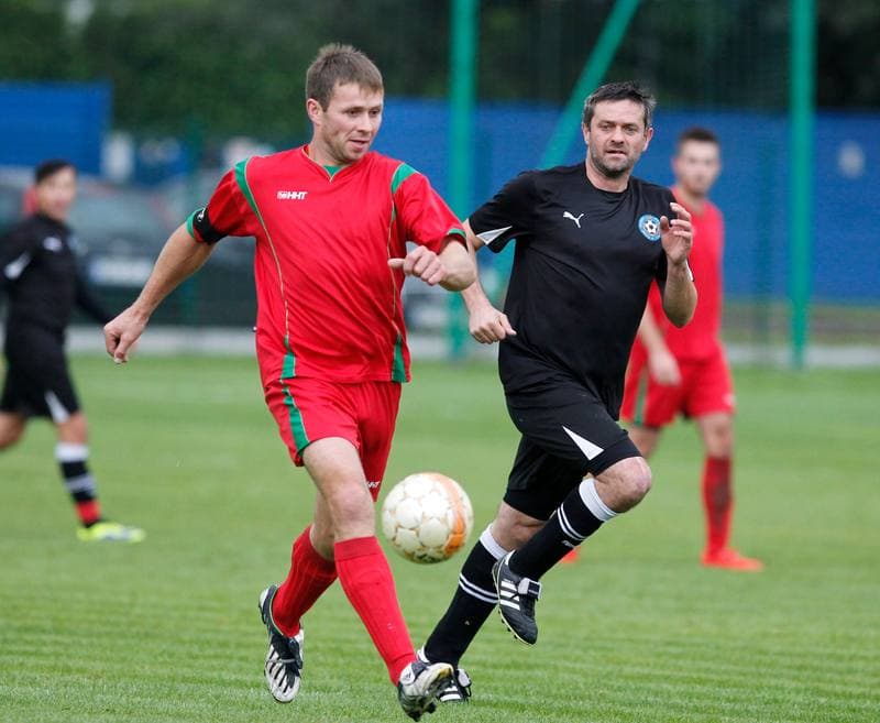 Football. Podokreg Katowice. Strazak Mikolow - Reprezentacja Slaska Oldboyow. 23.09.2014